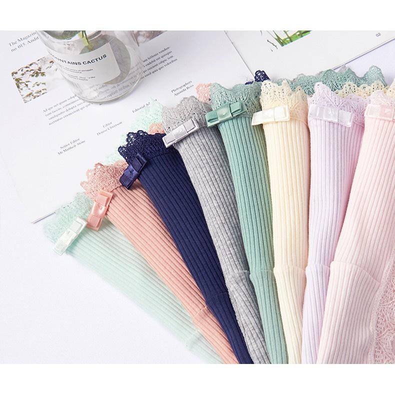 Quần lót cotton sợi tre kháng khuẩn cao cấp viền ren sexy đáng yêu Shoping QL1C phong cách cô bé ngây thơ