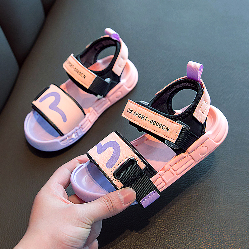 Giày Sandal bé gái quai hậu dán thể thao siêu nhẹ, êm nhẹ chống trơn  – GSD9004
