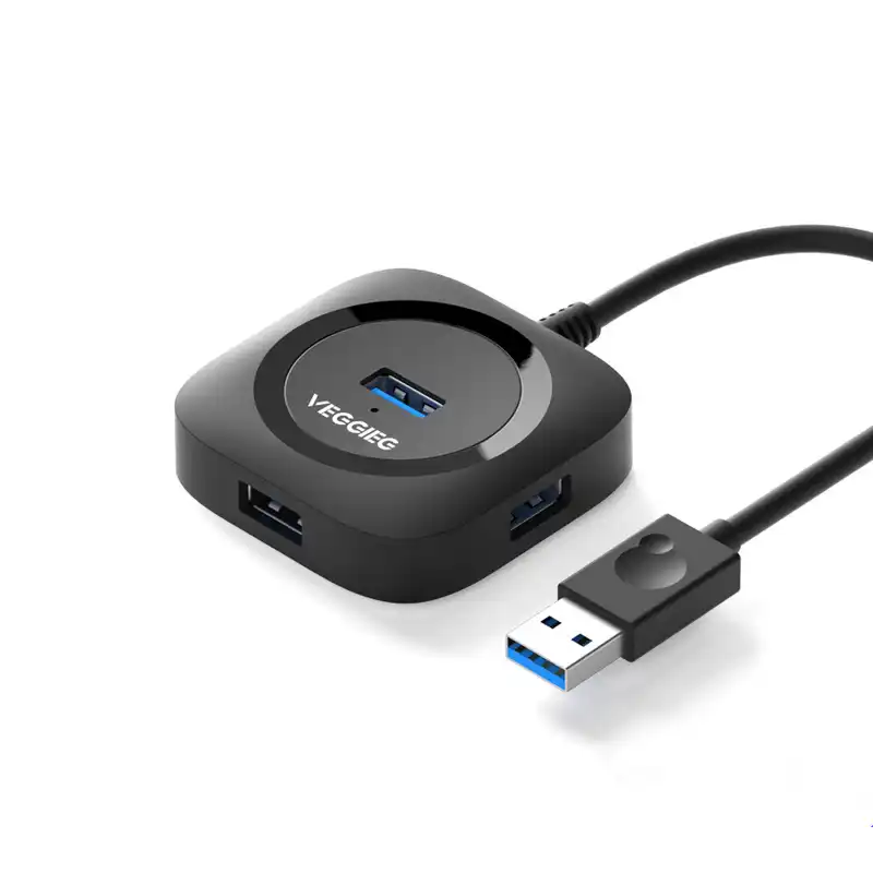 Bộ Chia USB 3.0 Ra 4 Cổng Dài 0.3m - Hub USB 3.0 Veggieg V-U2406 Hàng Chính hãng Veggieg