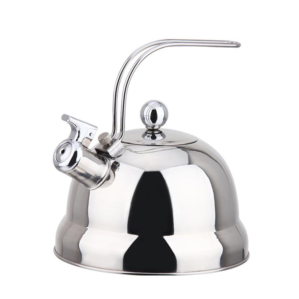 2.5L Stainless Steel Whistling Teapot Tea Kettle for Home Outdoor Camping Hiking Backpacking