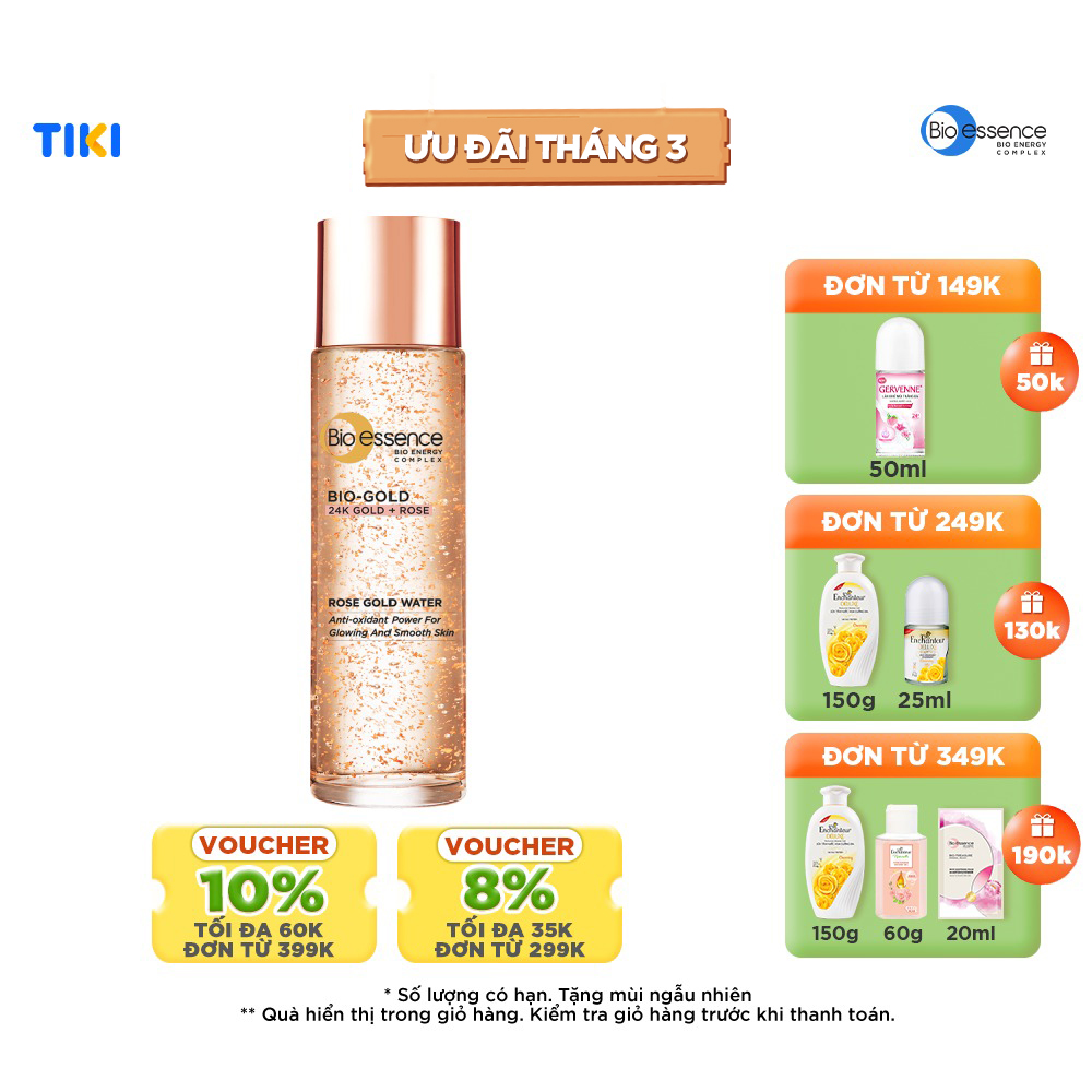 Nước dưỡng ngăn ngừa lão hóa Bio-Essence Bio-Gold Rose chiết xuất vàng 24K tinh chất hoa hồng 100ml