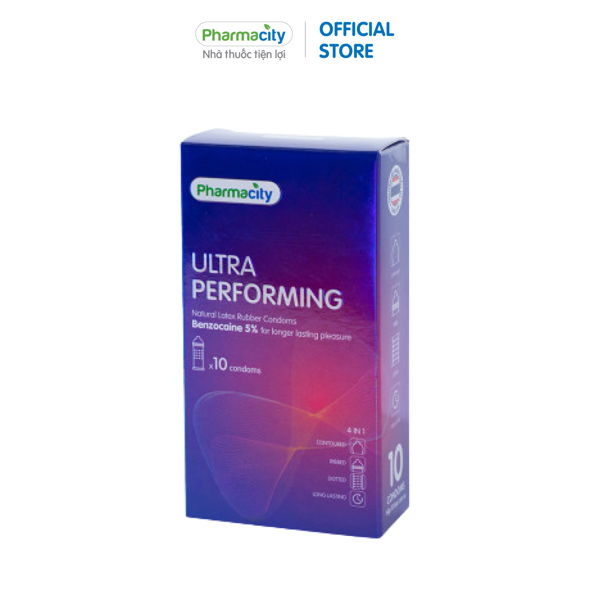 Bao cao su Pharmacity Ultra Performing N (Hộp 10 cái)