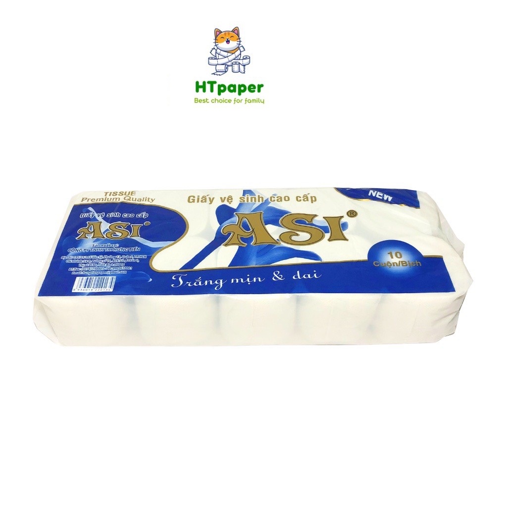 Lốc 10 Cuộn Giấy Vệ Sinh Không Lõi ASI 2 Lớp Giá Rẻ Tiết Kiệm Chất Lượng