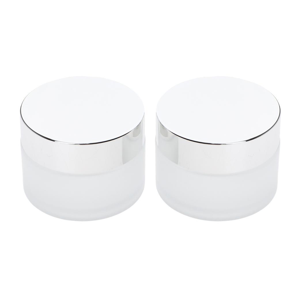 Empty Cream Jars Refillable Cosmetic Sample Bottles Glass Containers 5g
