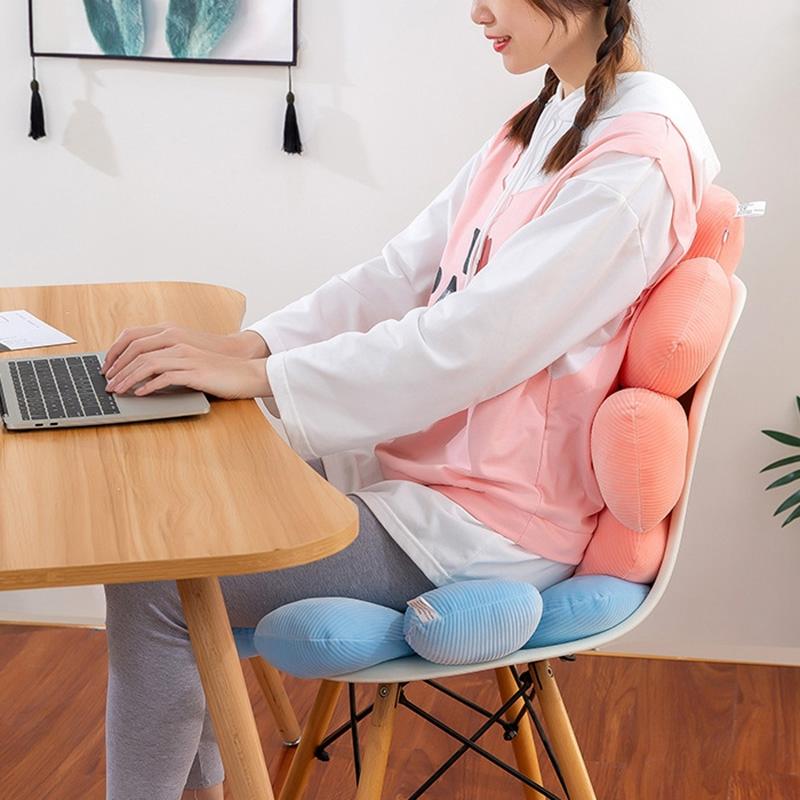 Hoa Nhiều Màu Sắc Đệm Gối Nhung Đồ Chơi Trang Trí Nhà Phòng Xe Ghế Văn Phòng Gối Tựa Đầu Gối Hoạt Hình Ghế Sofa Đệm Bé Gái Quà Tặng