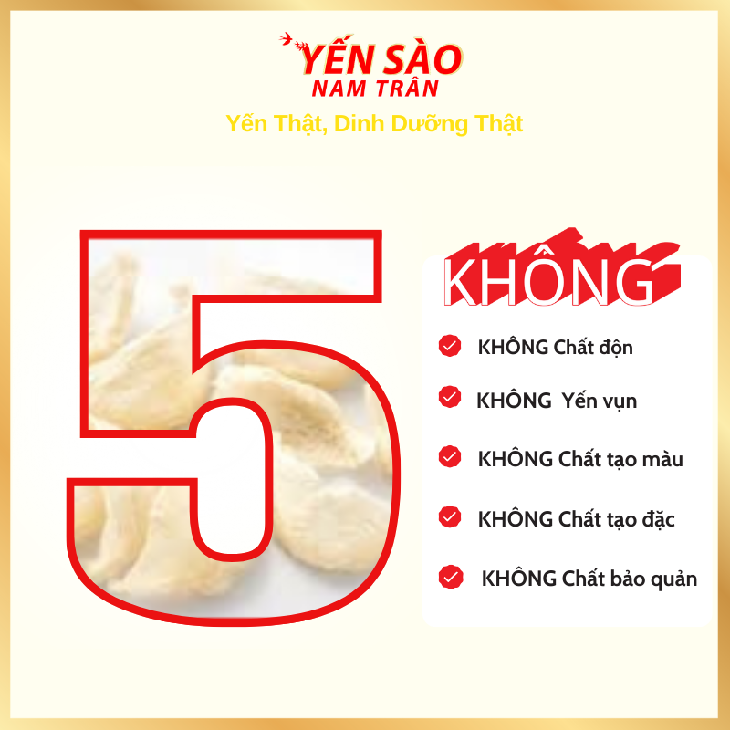 Yến chưng Đường Phèn NAM TRÂN 7 gram Tổ Yến Tươi giúp Bồi bổ sức khoẻ. Hộp ( 6 lọ x 70 ml )