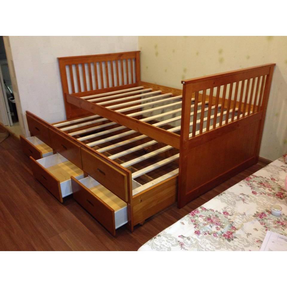 Giường Tầng Hộp Viking - 1m2 -Vàng