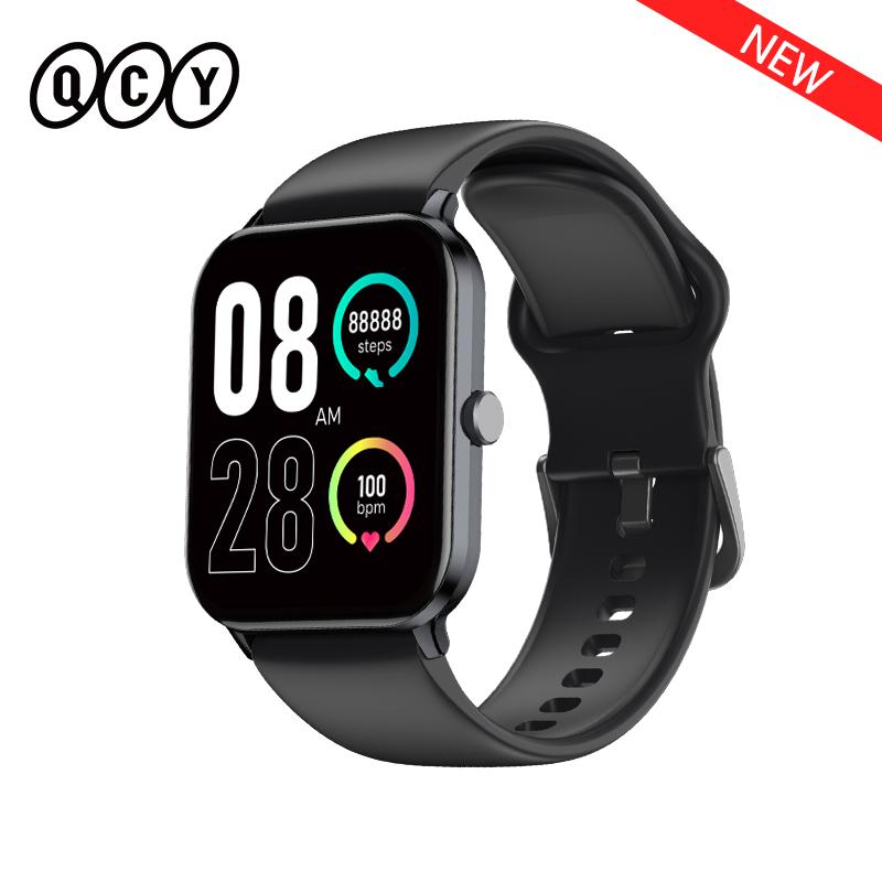 QCY SMART WATCH GTC 1.85 "Màn hình lớn màn hình cảm ứng đầy đủ SmartWatch Sức khỏe Giám sát 70 Chế độ thể thao Ipx8 Face tùy chỉnh đồng hồ tùy chỉnh