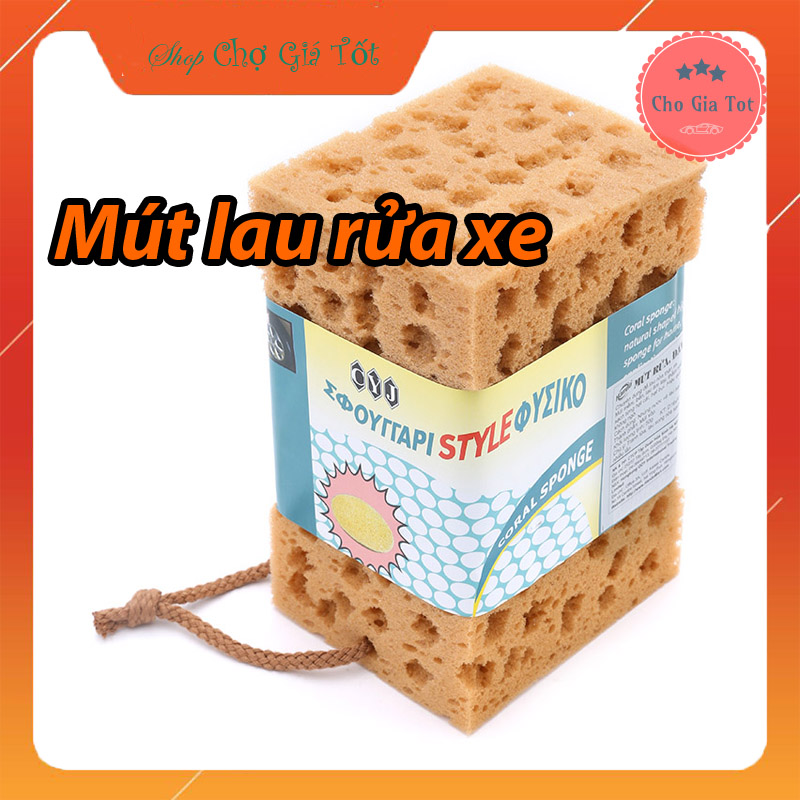 Mút vệ sinh lau rửa xe hơi ô tô có dây treo