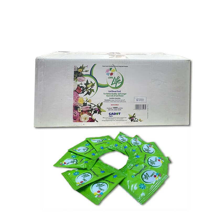 Giá Sỉ Thuốc dưỡng hoa Longlife Gói 5gr Hiệu LongLife Israel là bí quyết giúp hoa cắm bình lâu tàn và 14 ngày không thay nước mới tại vưa sỉ hoa
