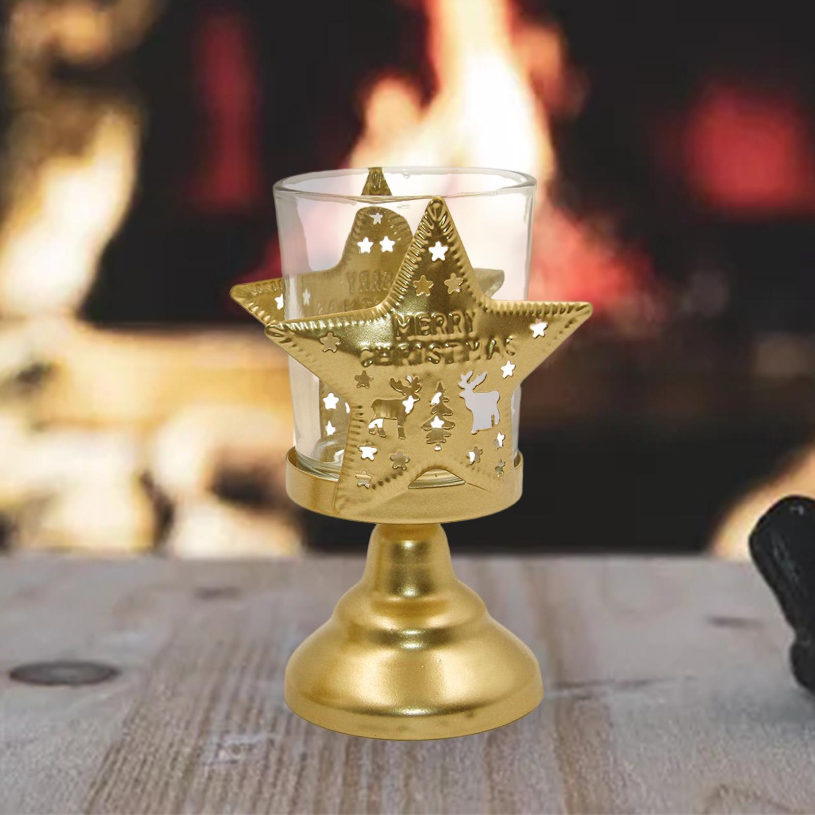 Christmas Votive Candle Holders, Tealight Holders Decorative for Christmas Holiday Party Home Decor