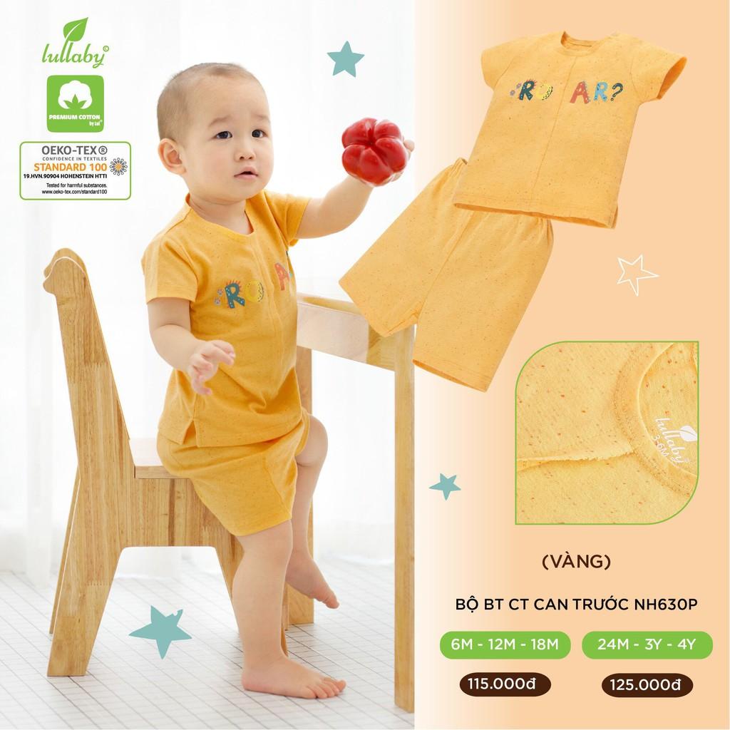 Bộ cộc tay bé trai cotton Lullaby NH630P, bộ quần áo mùa hè siêu mát