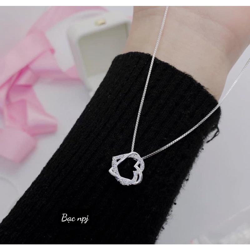 Dây chuyền Tim , Vòng cổ Tim Bạc ta, Giá Siêu Rẻ, ảnh thật - Bạc Npj
