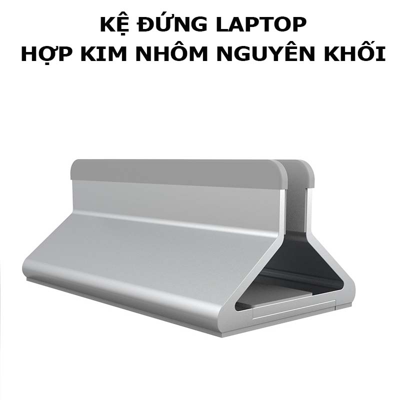 Đế Lưu Trữ Đứng Để Bàn Laptop Máy Tính Xách Tay, Hợp Kim Nhôm 100%; Chiều Rộng Giá Đỡ Có Thể Điều Chỉnh - Hàng Nhập Khẩu