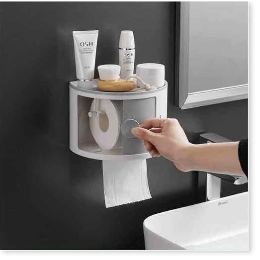 BỘ 2 HỘP ĐỰNG ĐỒ 2 TẦNG TREO TƯỜNG NHÀ VỆ SINH OUSUWO