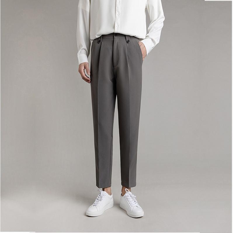 Quần Âu Baggy Nam Ống Đứng Trơn Màu Phối Cạp Đính Cúc Thời Trang Zenkonu QUAN NAM 118