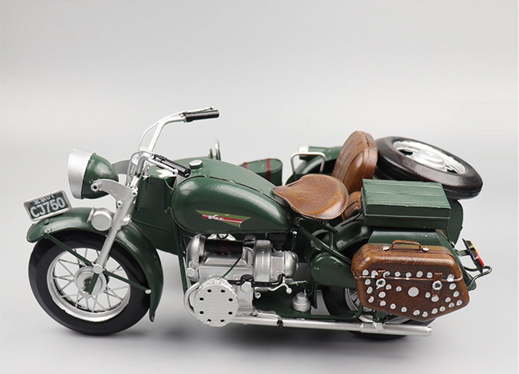 Mô Hình Xe Sidecar 3 Bánh Retro