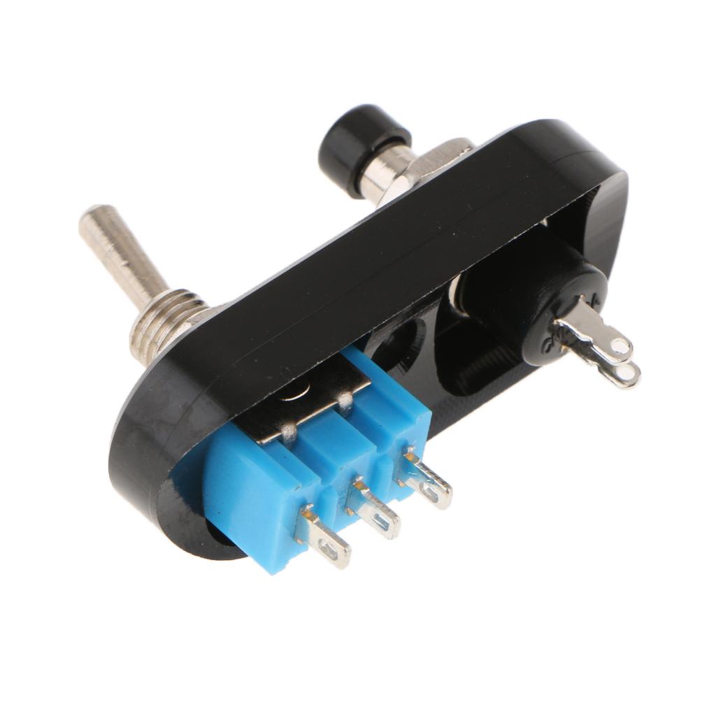 Mini Aluminum Black Motorcycle Handlebar Stop Start Dual Switch Button 12V