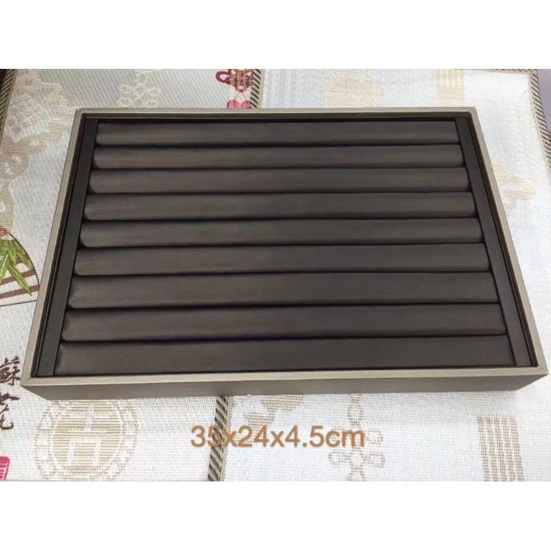 KHAY DA PU ĐỰNG TRANG SỨC màu đen hàng loại 1
