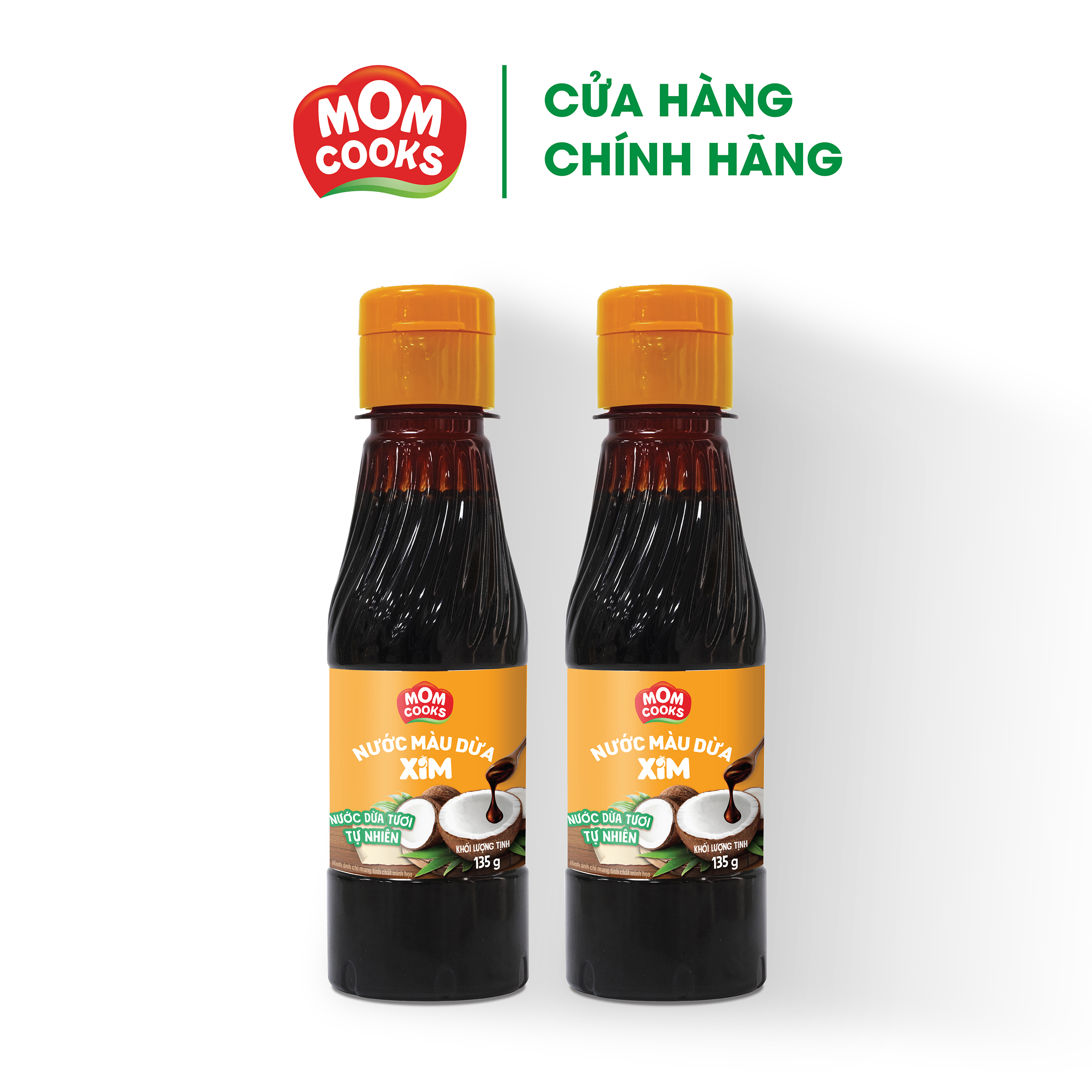Combo 2 Chai Nước màu dừa Xim Mom Cooks 135g/1Chai