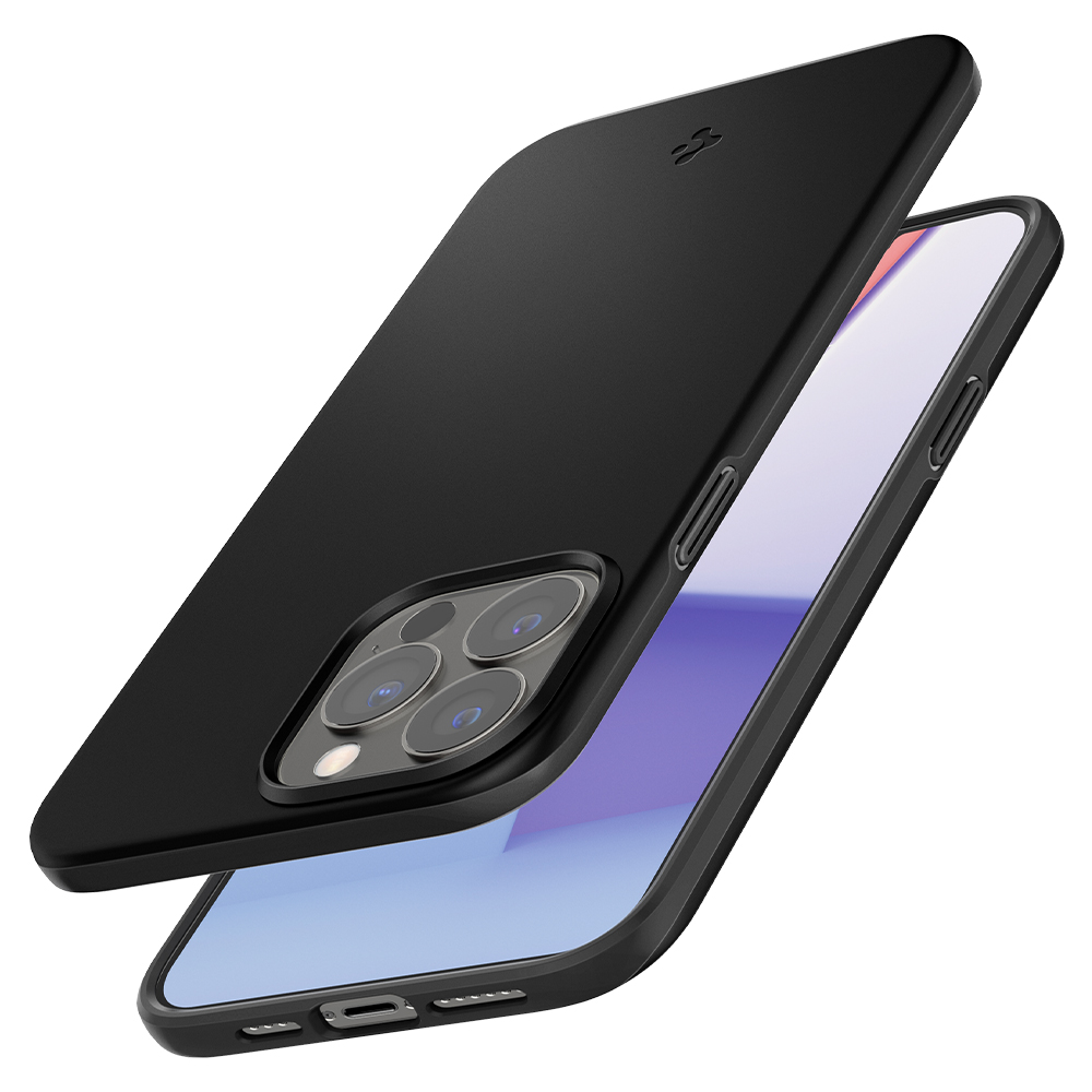 Ốp lưng Spigen Thin Fit Black cho iPhone 13 Pro Max - Thiết kế nhỏ nhẹ, chống sốc, chống bẩn, viền camera cao - Hàng chính hãng