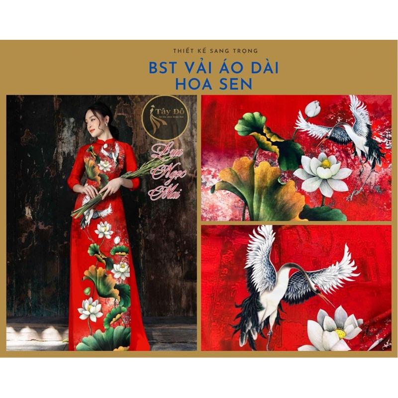 VẢI MAY ÁO DÀI CAO CẤP, THIẾT KẾ IN 2 MẶT KHÔNG RẠN CHỈ KHI MAY