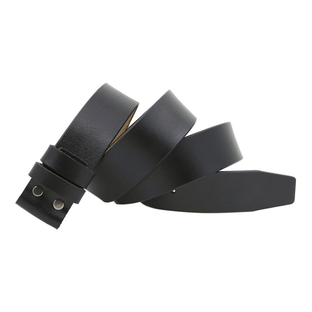 2 X Leather Belt Belt Strap 1.5'' Wide Belt No Buckle Black