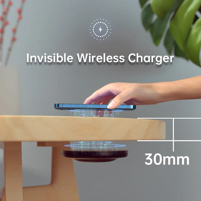 Đế sạc không dây CHOETECH Invisible Desktop Wireless Charging Dock 10W T590-F - Hàng chính hãng