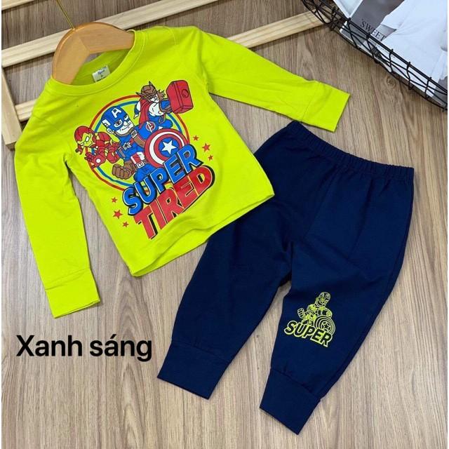 BỘ DÀI THUN COTTON BÉ TRAI SIZE 8-20 KÝ