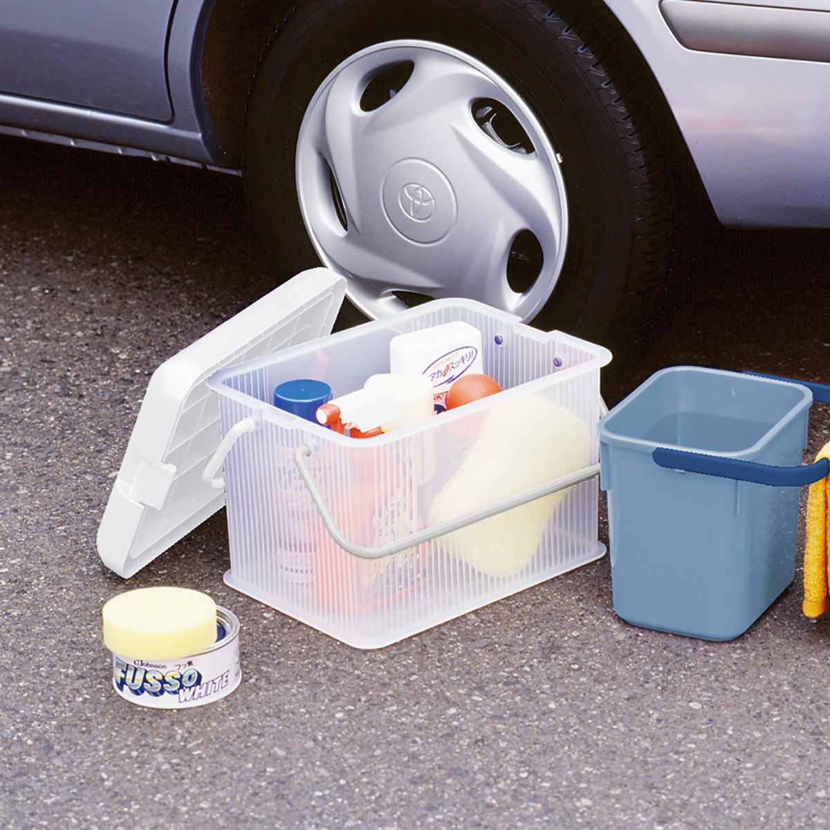 TENMA Thùng Nhựa Đựng Đồ Đa Năng JAPAN QUALITY, Có Quai Xách, Dung Tích 16L 30L, Nắp Có Khóa Gài