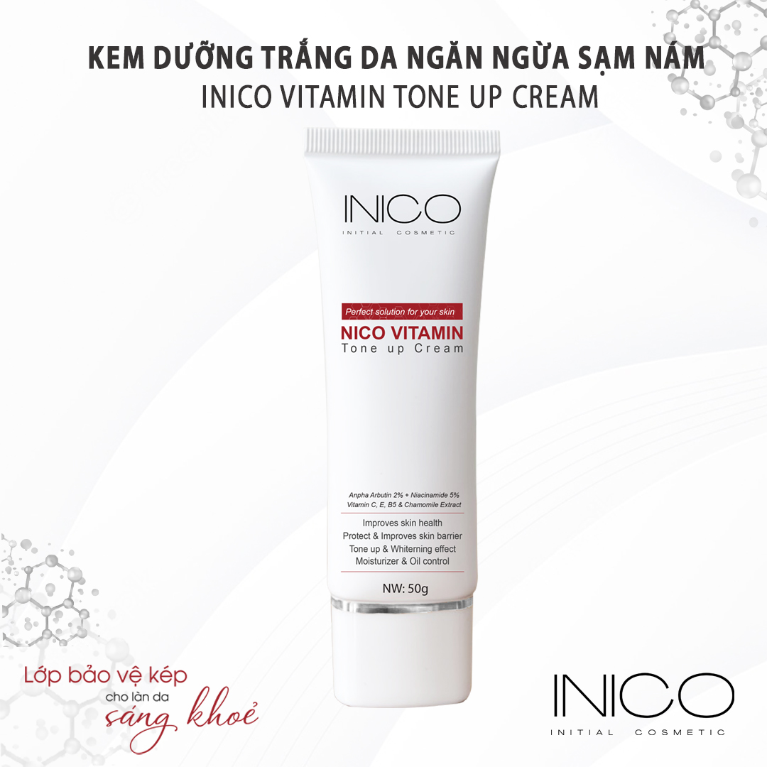 KEM DƯỠNG ẨM TRẮNG DA NGĂN NGỪA SẠM NÁM – INICO VITAMIN TONE UP CREAM