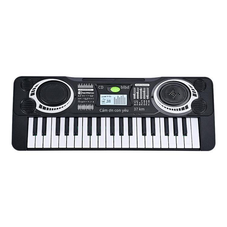 Khuyến mại đồ chơi giác ngộ âm nhạc mô phỏng đàn organ điện tử 37 phím giáo dục sớm cho trẻ em micrô âm nhạc đa chức năng đồ chơi đàn piano
