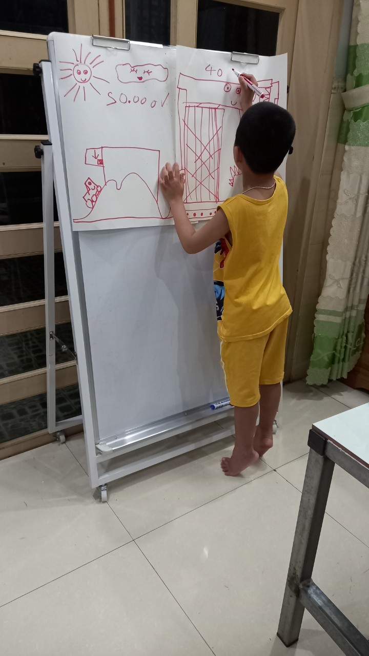 Bảng Flipchart bút lông từ Hàn Quốc, chân sắt sơn tĩnh điện 120x80cm