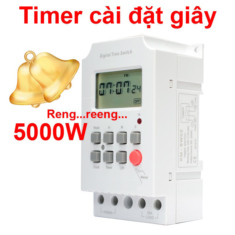 Thiết Bị Hẹn Giờ Theo Giây - Hẹn Giờ Reo Chuông báo động KM-SW02