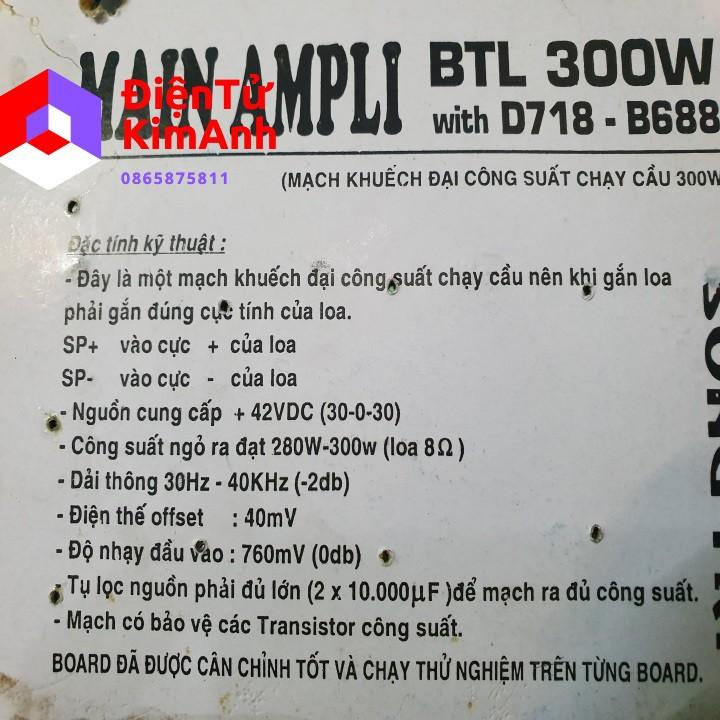 Mạch công suất 4 sò BLT 300w