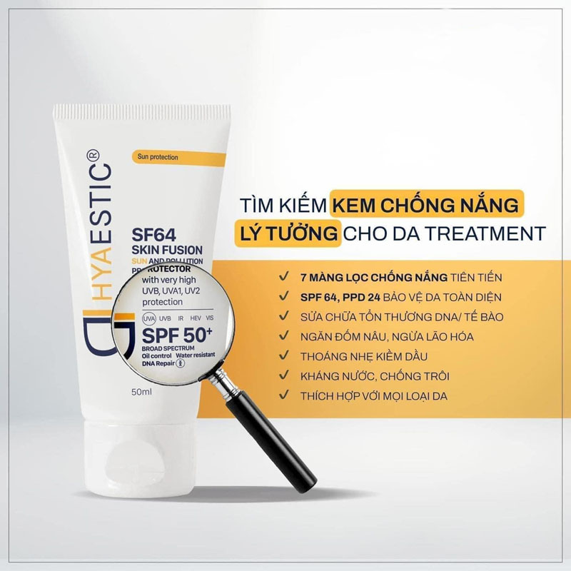 Kem chống nắng bảo vệ tối đa Hyaestic Skin Fusion SF64 Sun And Pollution Protector SPF50+ (50ml)