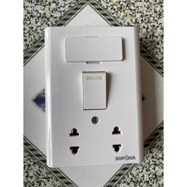 Bảng điện giả âm Sopoka dòng cao cấp công tắc dạ quang