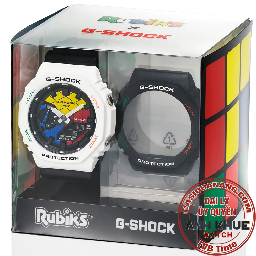 Đồng hồ nam dây nhựa Casio G-Shock chính hãng Anh Khuê GAE-2100RC-1ADR (45mm)