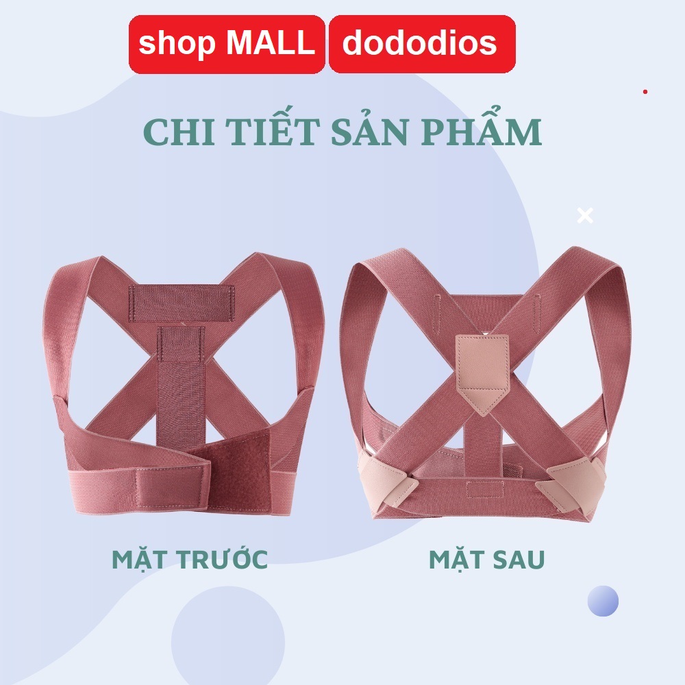 đai chống gù lưng nâng vai ngực Thế Hệ Mới Hàng Cao Cấp, đai chống gù lưng cho nam nữ, áo chống gù lưng có nẹp - Chính hãng dododios