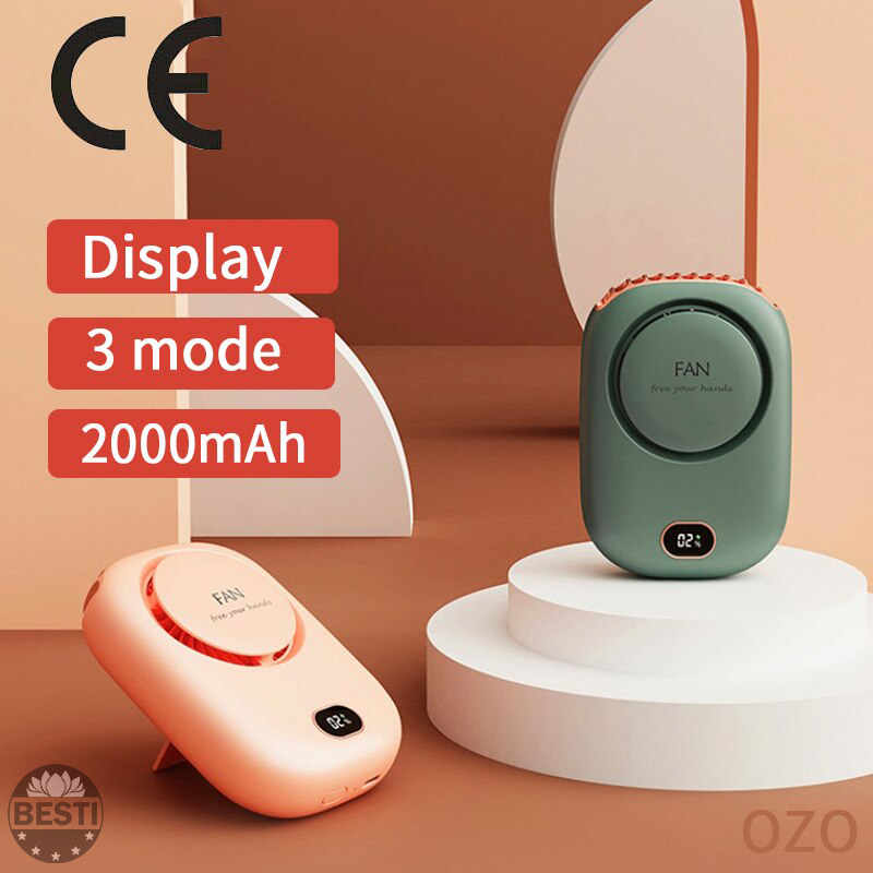 Quạt Mini Tích Điện Đeo Cổ Thời Trang Besti Y01, 3 Tốc Độ Gió Siêu Mát, Chạy Siêu Êm, Dung Lượng Pin 2000mAh, Phù Hợp Khi Chạy Bộ, Đi Du Lịch , Văn Phòng, Đi Chơi- Hàng Chính Hãng