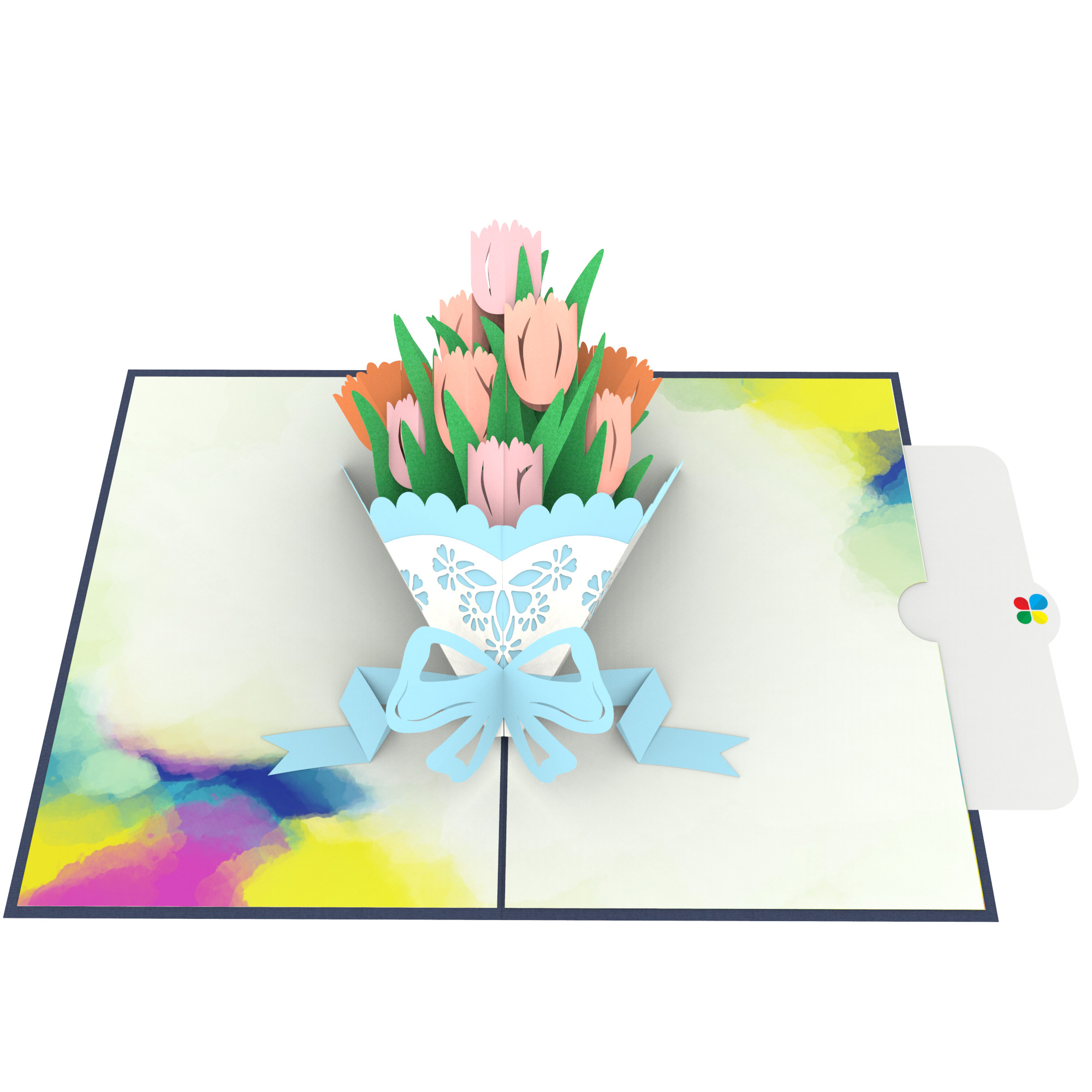 Thiệp 3D pop up Hoa Tulip