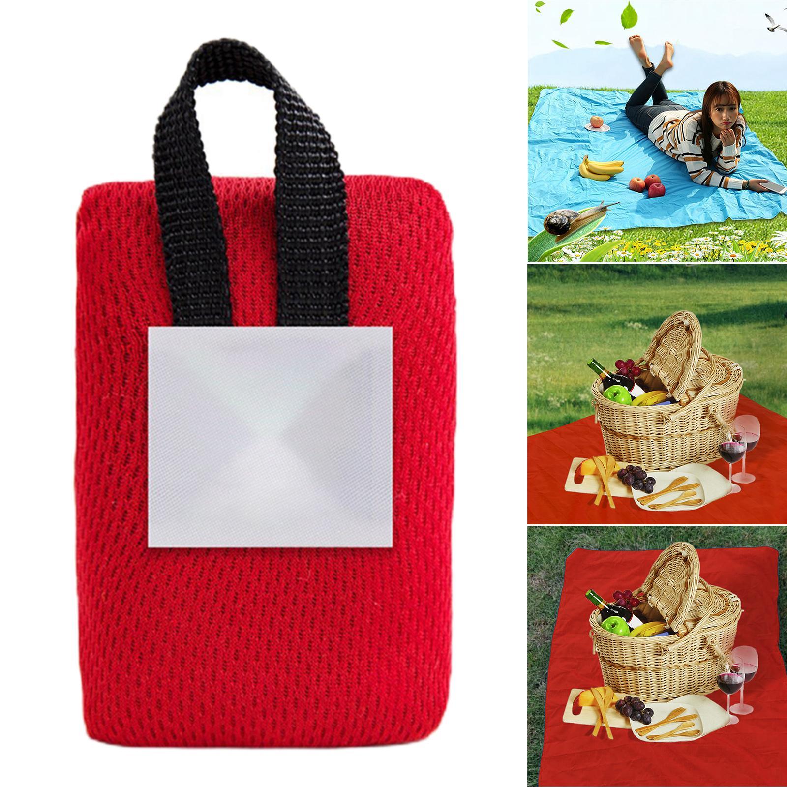 Pocket Picnic Blanket Portable Lightweight Sandproof Folding Rug for Camping Travel