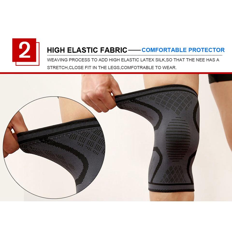 1 Cặp Đai Quấn Đầu Gối Co Giãn Hỗ Trợ Tập Thể Thao