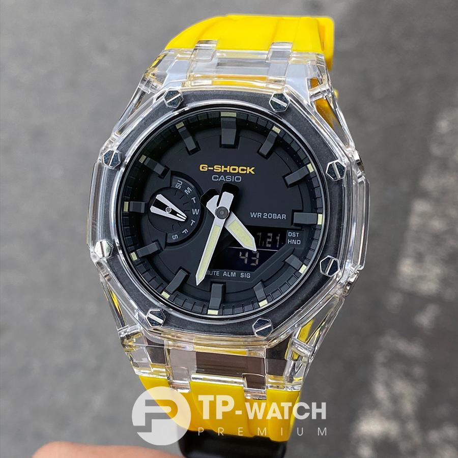 Đồng Hồ Nam Dây Nhựa Casio G-Shock GA-2110SU-9A AP Custom Skeleton x Yellow Royal Oak