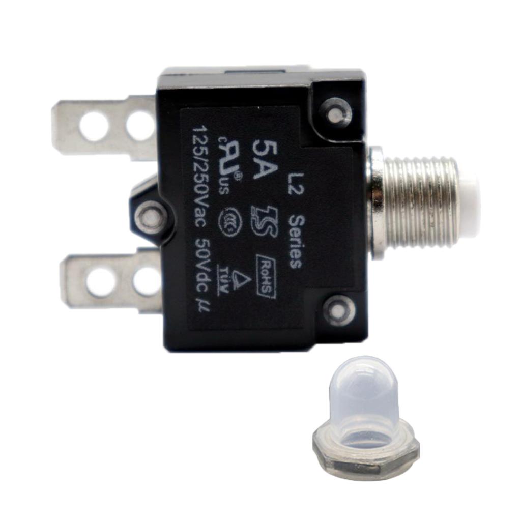 3x 5A 125/250V AC Circuit Breaker Manual Resettable Overload Switch Fuse