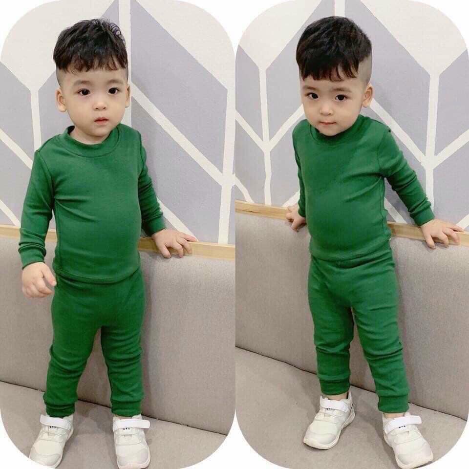 Set bộ coton bozip co giãn 4 chiều cho bé