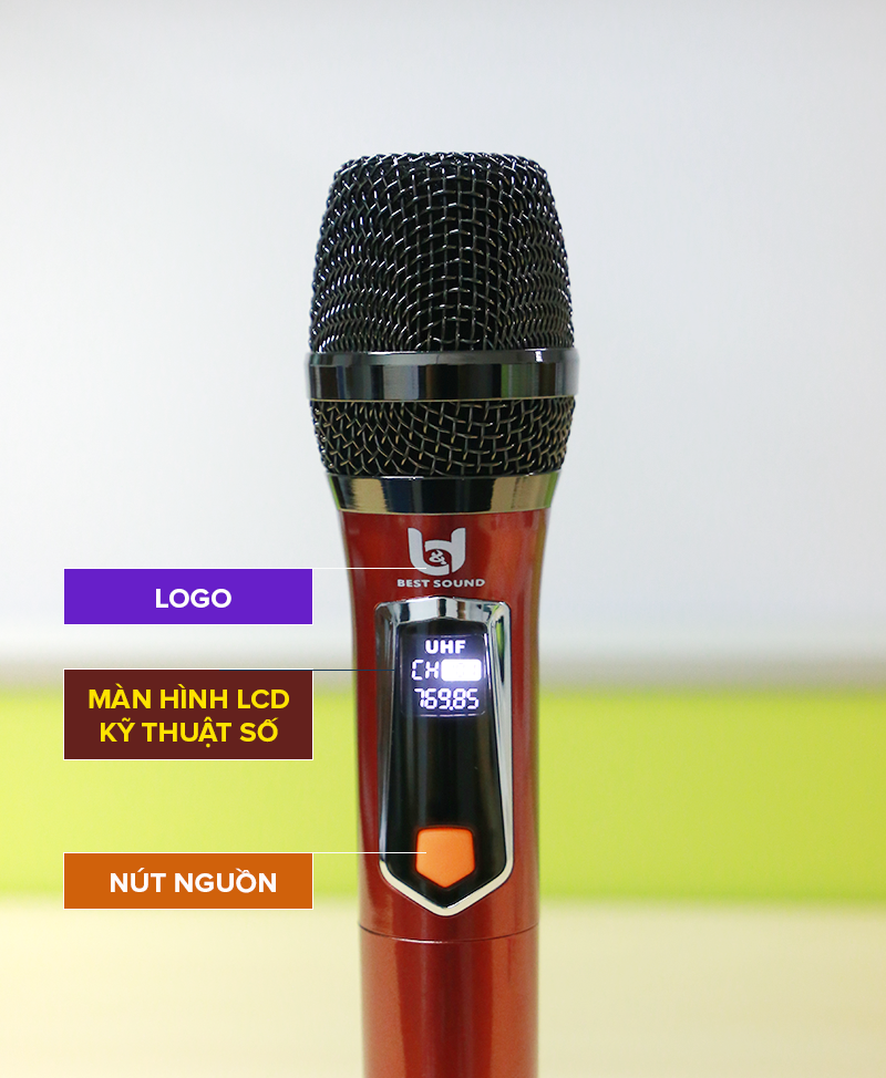 Micro Không Dây B&amp;D Hát Karaoke Cực Hay Model W108 &amp; W108A, Tần Số VHF - Hàng Chính Hãng