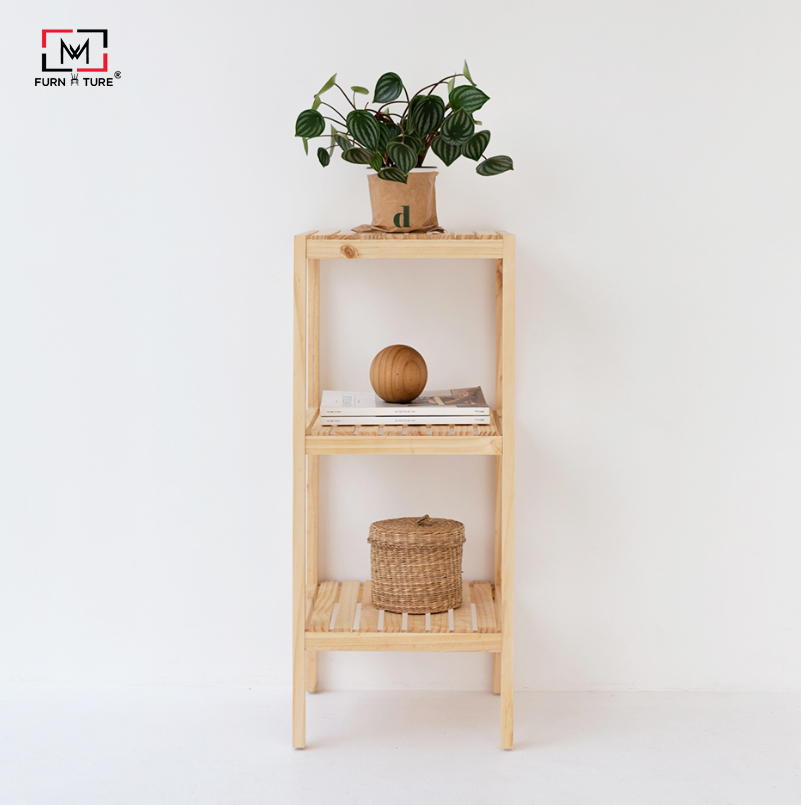 KỆ TRANG TRÍ GỖ 3 TẦNG - 3F NATURAL SHELF