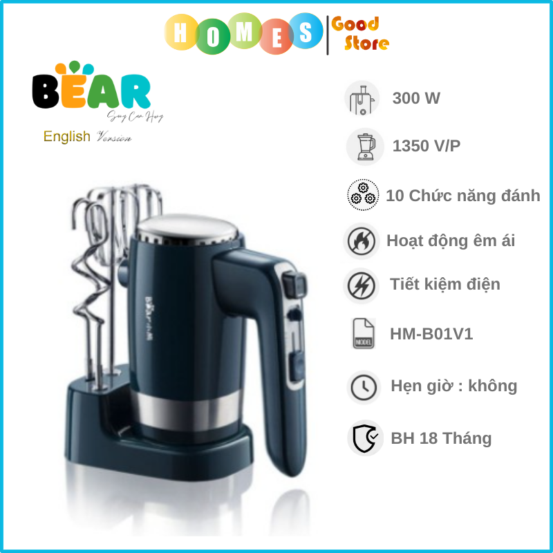 Máy Đánh Trứng BEAR DDQ-B02L1 (HM-B01V1) - Hàng Chính Hãng