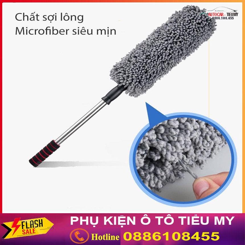 Chổi Lau Xe Ô Tô, Chổi Lau Ô Tô Đa Năng Cán Điều Chỉnh, Chổi vệ sinh ô tô chuyên dụng, chổi sợi dầu dạng tròn